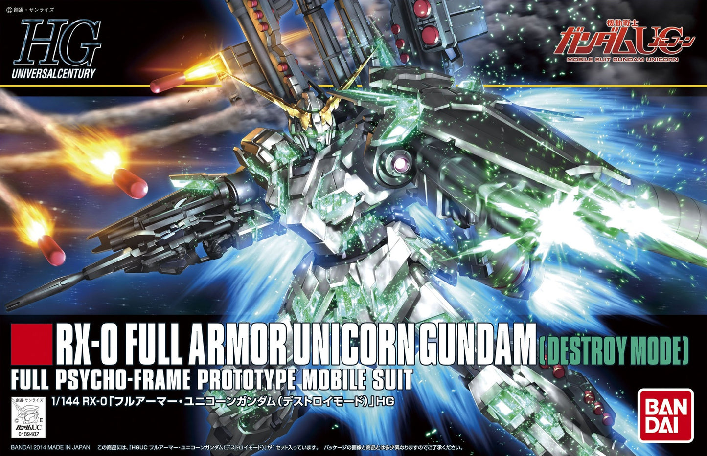 Bandai High Grade Full Armor Unicorn Destroy Mode Gundam
