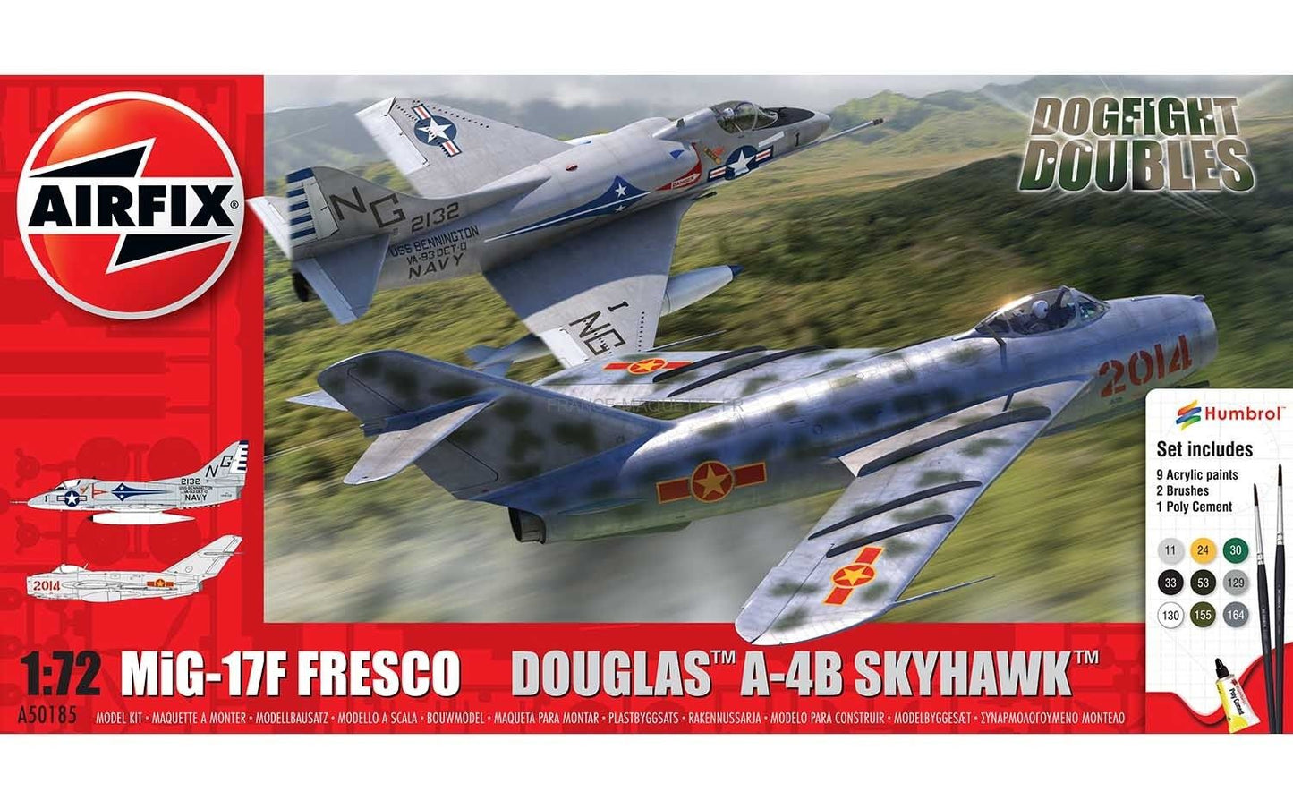 Airfix 1/72 Mig 17F Fresco Douglas A-4B Skyhawk Dogfight Double