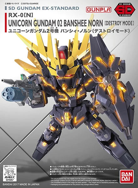 Bandai SD Gundam Ex-Standard 015 Unicorn Gundam 02 Banshee Norn Destroy Mode