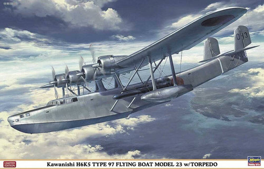 Hasegawa 1/72 Kawanishi H6K5 Type 97 Flying Boat Model 23 W/Torpedo